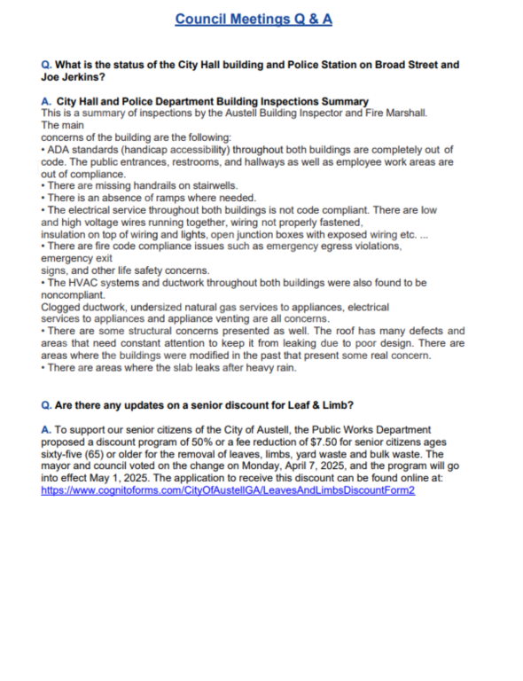 Council Meetings Q & A